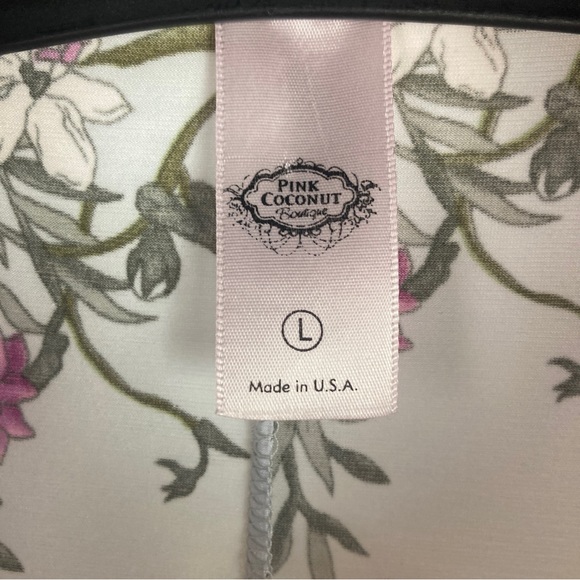Floral Dress Pink Coconut Boutique Size Large - Picture 7 of 10